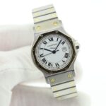 Cartier Santos Ronde Octagon Steel & Gold Automatic Ladies Watch
