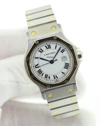 Cartier Santos Ronde Octagon Steel & Gold Automatic Ladies Watch