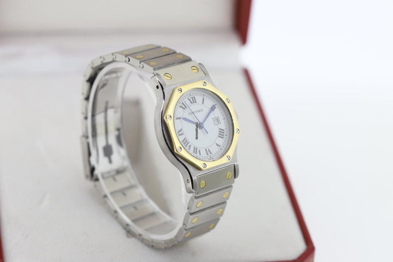 Cartier Santos Ronde Octagon Steel & Gold Automatic Ladies Watch Cartier Santos Ronde Octagon Steel & Gold Automatic Ladies Watch
