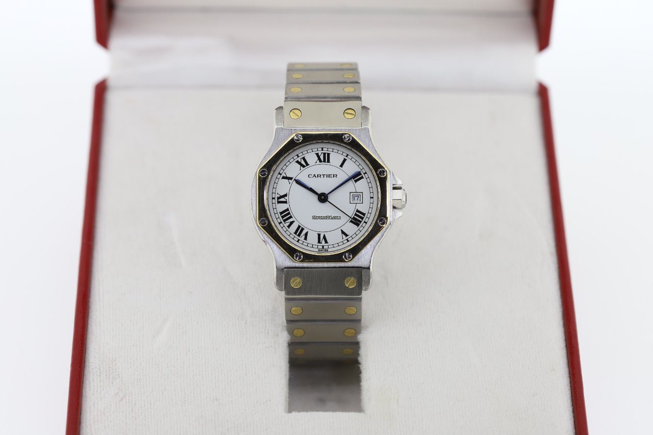 Cartier Santos Ronde Octagon Steel & Gold Automatic Ladies Watch Cartier Santos Ronde Octagon Steel & Gold Automatic Ladies Watch