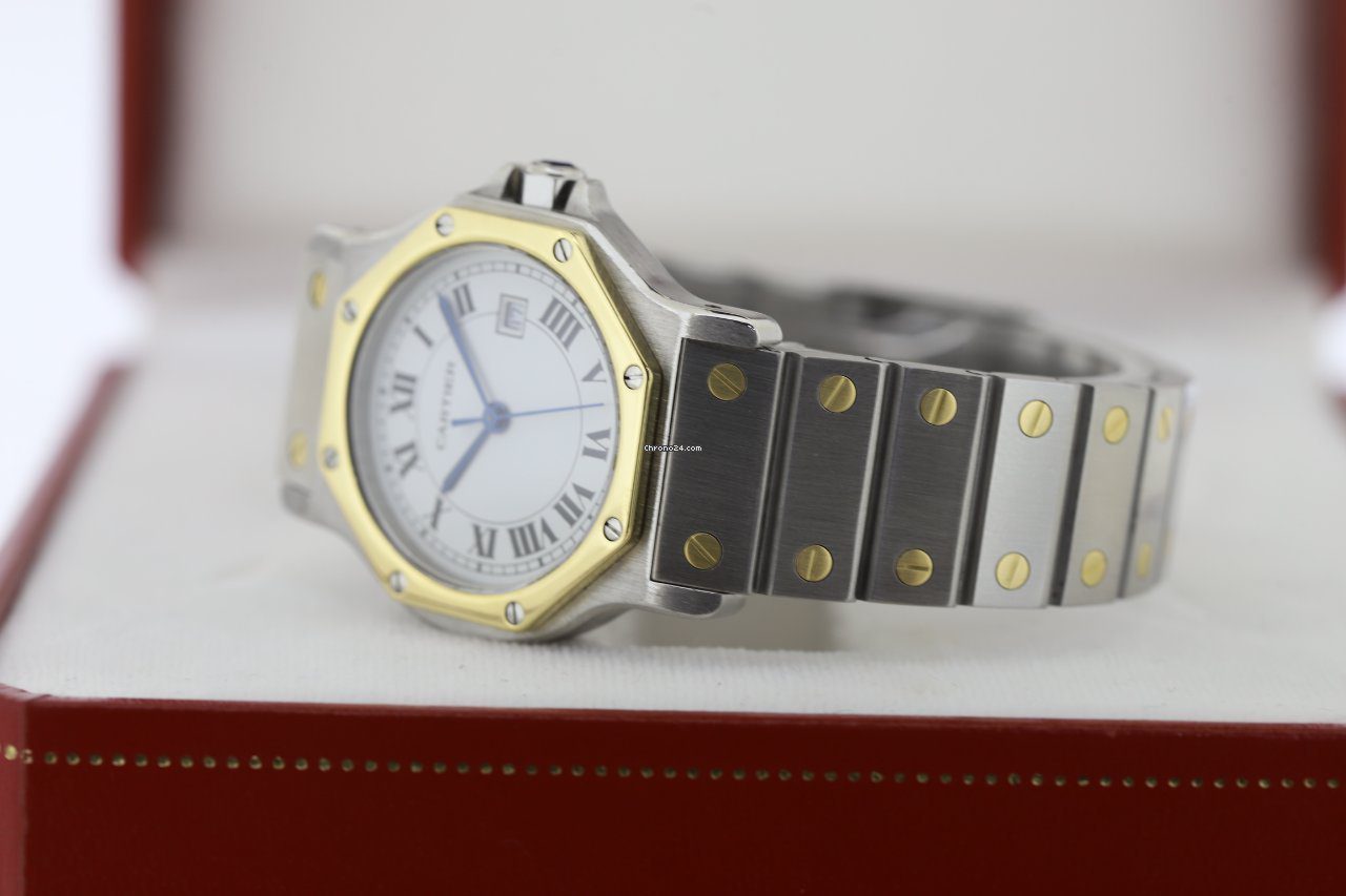 Cartier Santos Ronde Octagon Steel & Gold Automatic Ladies Watch Cartier Santos Ronde Octagon Steel & Gold Automatic Ladies Watch