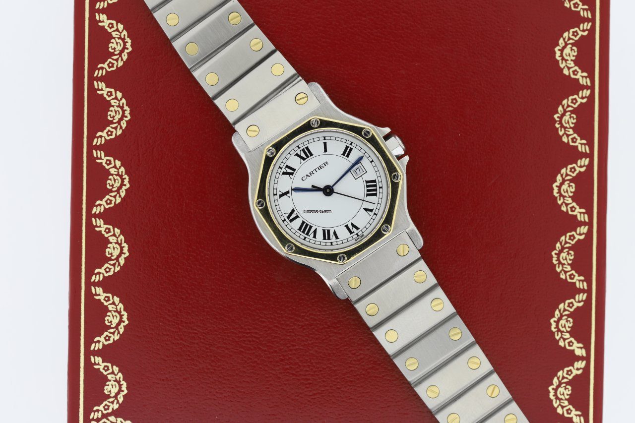 Cartier Santos Ronde Octagon Steel & Gold Automatic Ladies Watch Cartier Santos Ronde Octagon Steel & Gold Automatic Ladies Watch