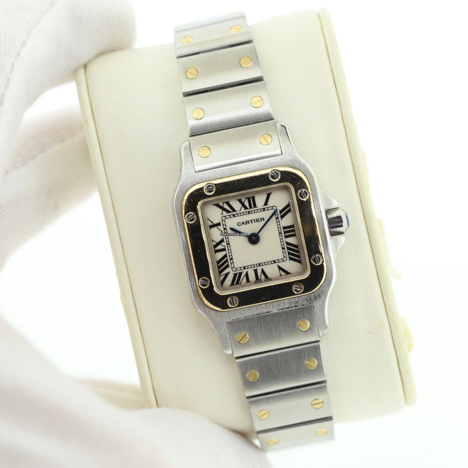 Cartier Santos Galbee Stainless Steel & Gold Ladies Watch Cartier Santos Galbee Stainless Steel & Gold Ladies Watch