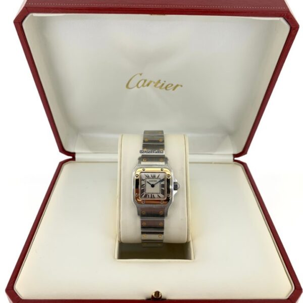 Cartier Santos Galbee Stainless Steel & Gold Ladies Watch
