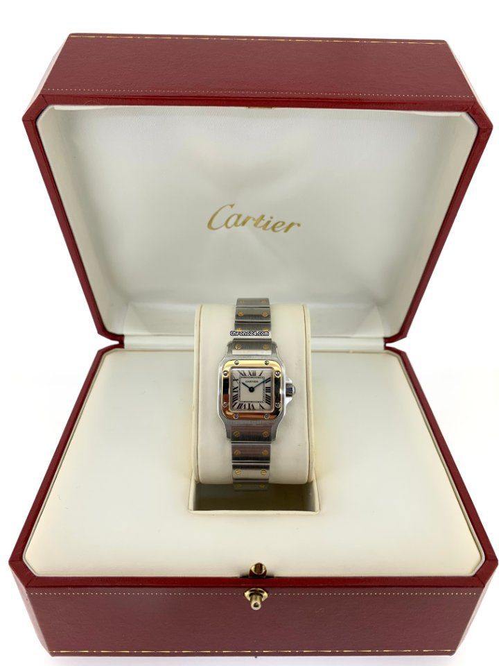Cartier Santos Galbee Stainless Steel & Gold Ladies Watch Cartier Santos Galbee Stainless Steel & Gold Ladies Watch