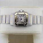 Cartier Santos Galbee Stainless Steel & Gold Ladies Watch