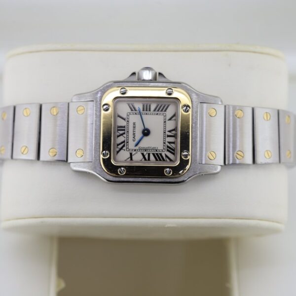 Cartier Santos Galbee Stainless Steel & Gold Ladies Watch