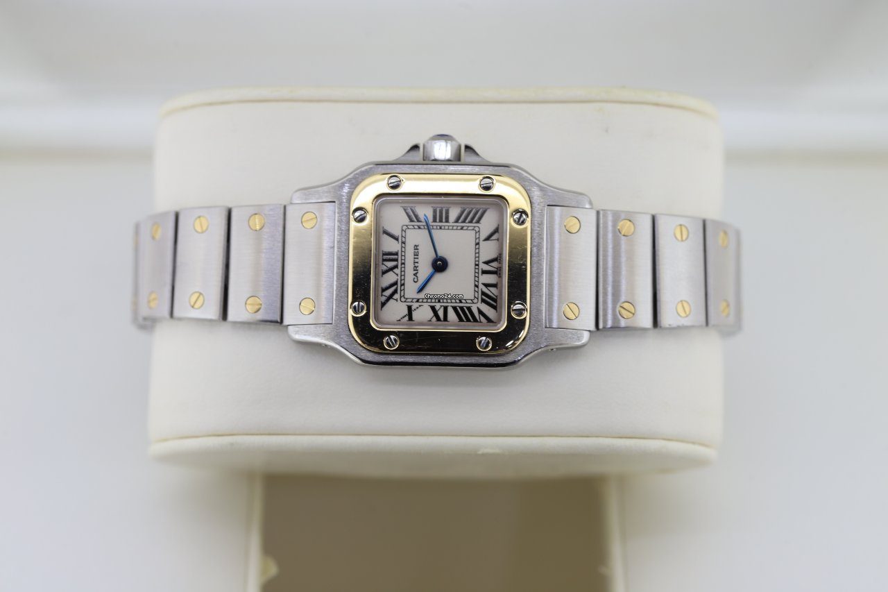 Cartier Santos Galbee Stainless Steel & Gold Ladies Watch Cartier Santos Galbee Stainless Steel & Gold Ladies Watch