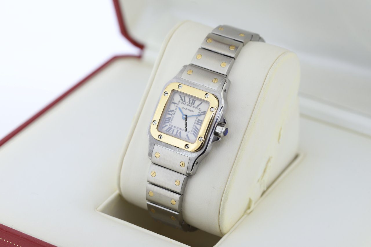 Cartier Santos Galbee Stainless Steel & Gold Ladies Watch Cartier Santos Galbee Stainless Steel & Gold Ladies Watch