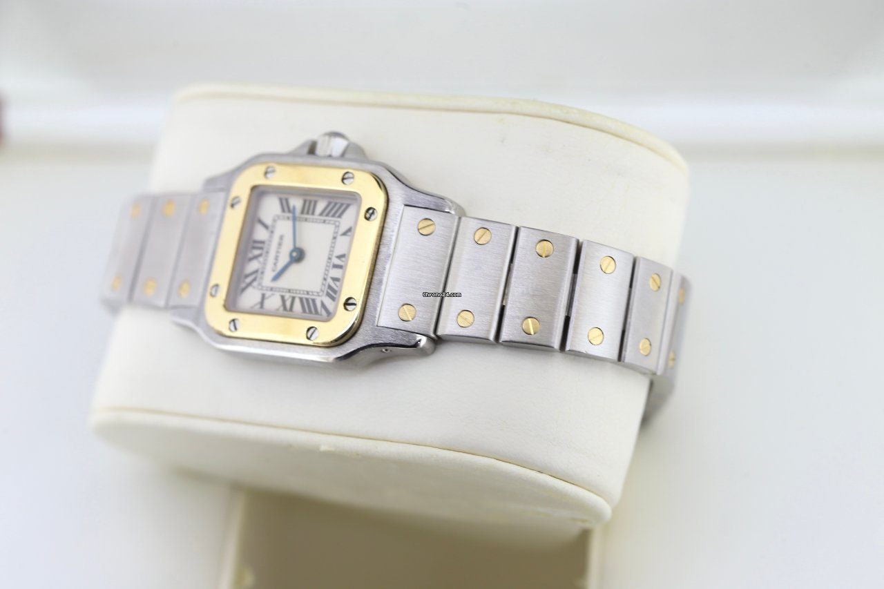 Cartier Santos Galbee Stainless Steel & Gold Ladies Watch Cartier Santos Galbee Stainless Steel & Gold Ladies Watch