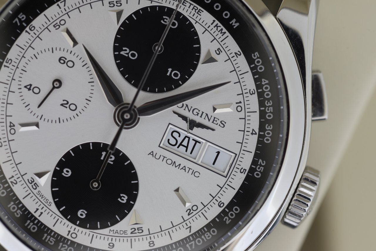 Longines Heritage 1954 Chronograph Panda Dial Automatic Watch