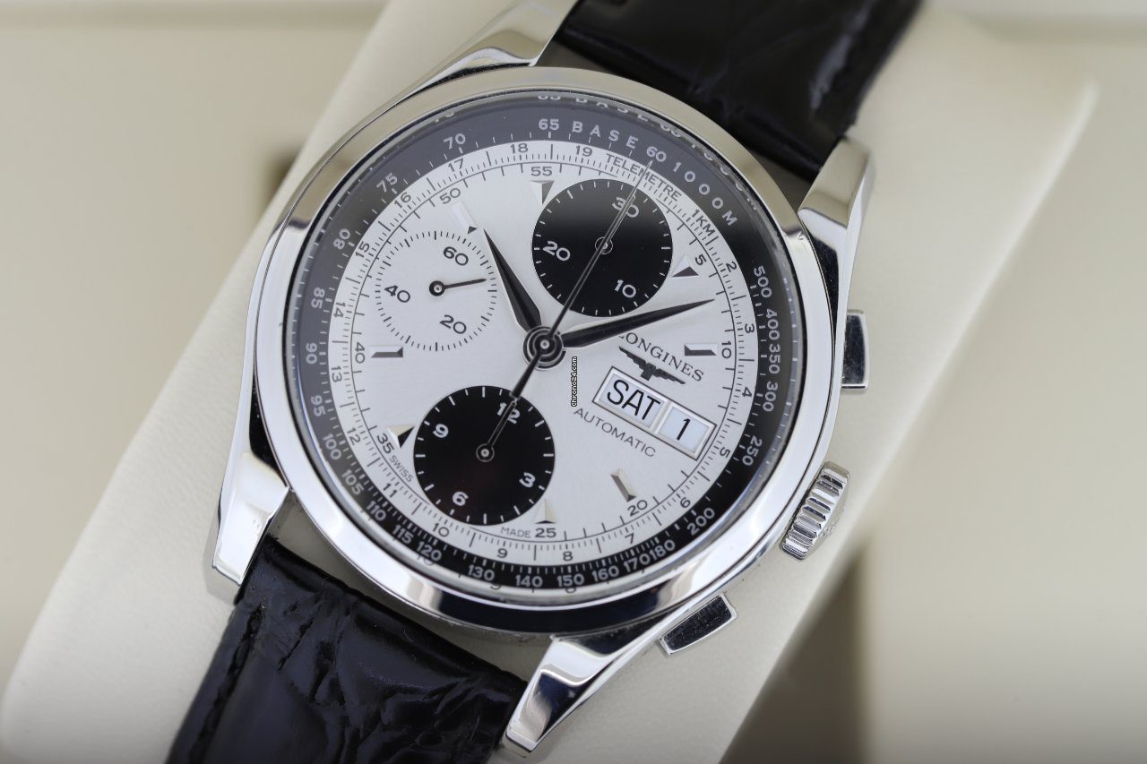 Longines Heritage 1954 Chronograph Panda Dial Automatic Watch
