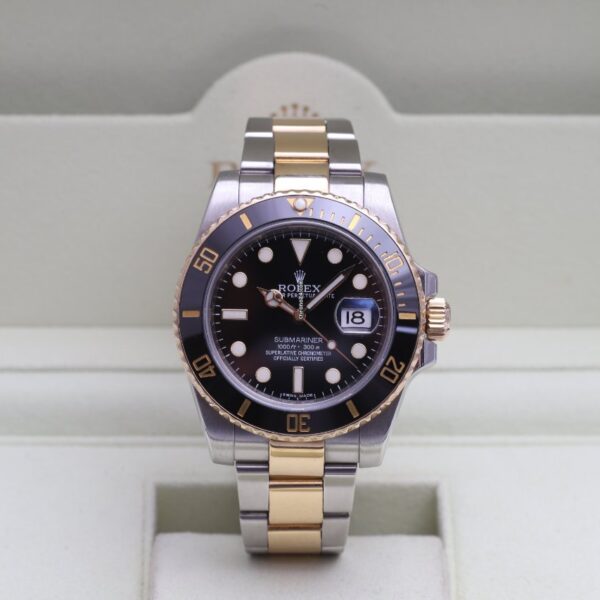 Rolex Submariner Date Steel & Gold Black 116613LN Box/Papers