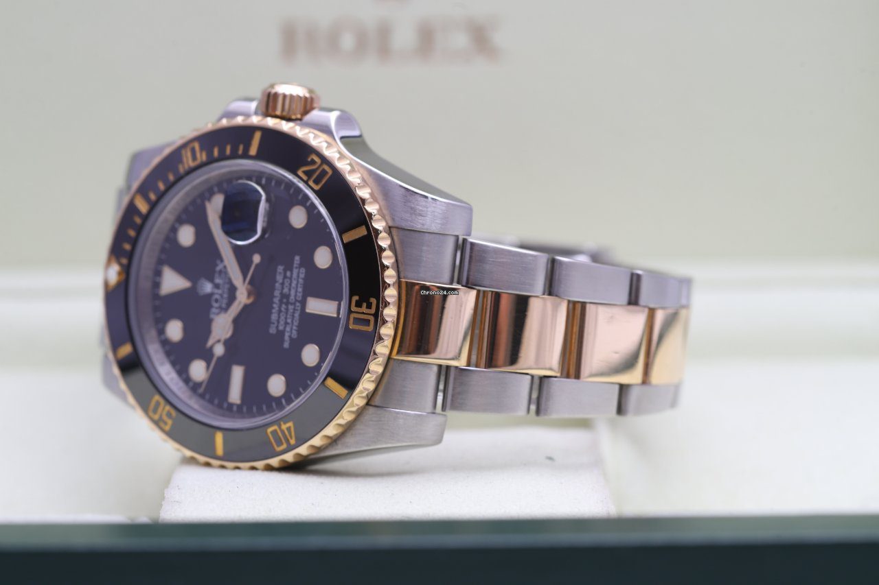 Rolex Submariner Date Steel & Gold Black 116613LN Box/Papers