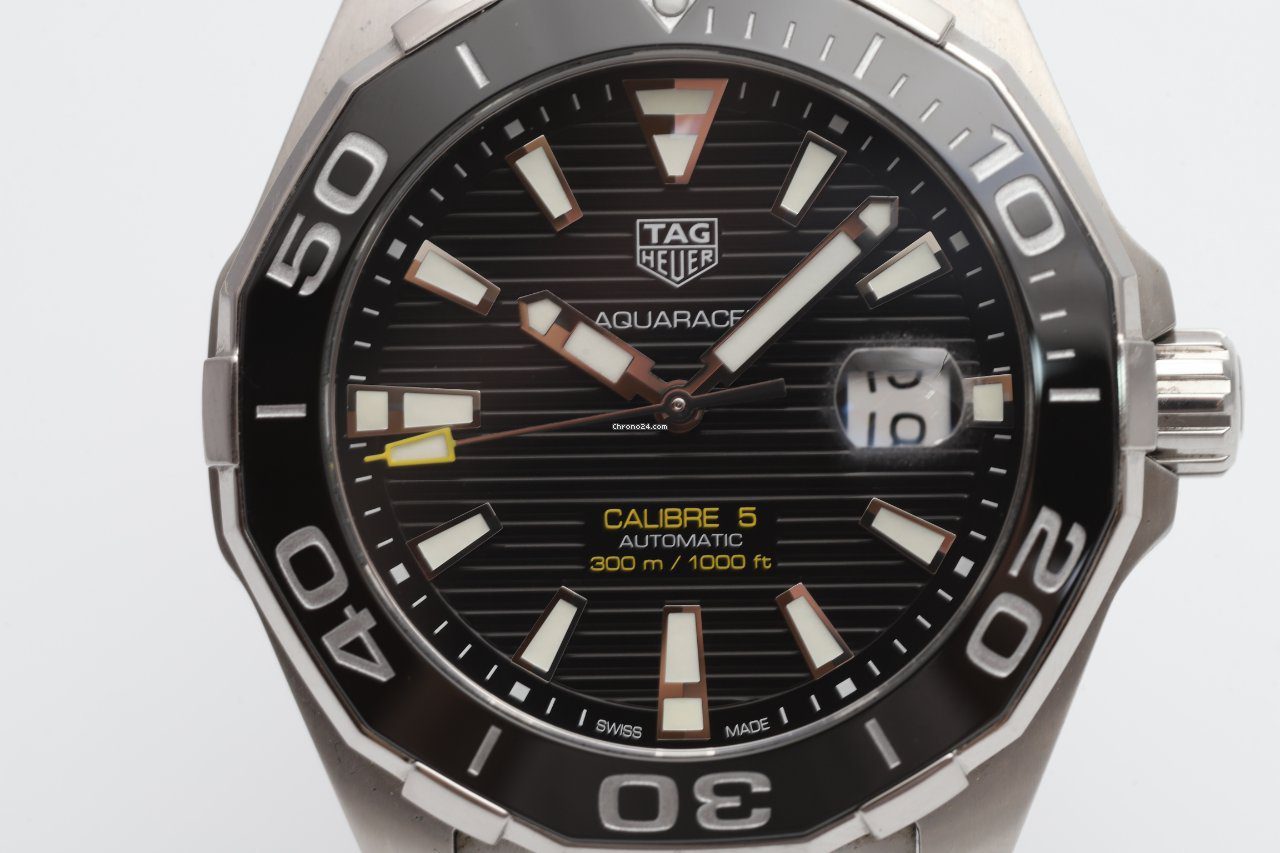 TAG Heuer Aquaracer Calibre 5 Black Automatic Watch WAY201A