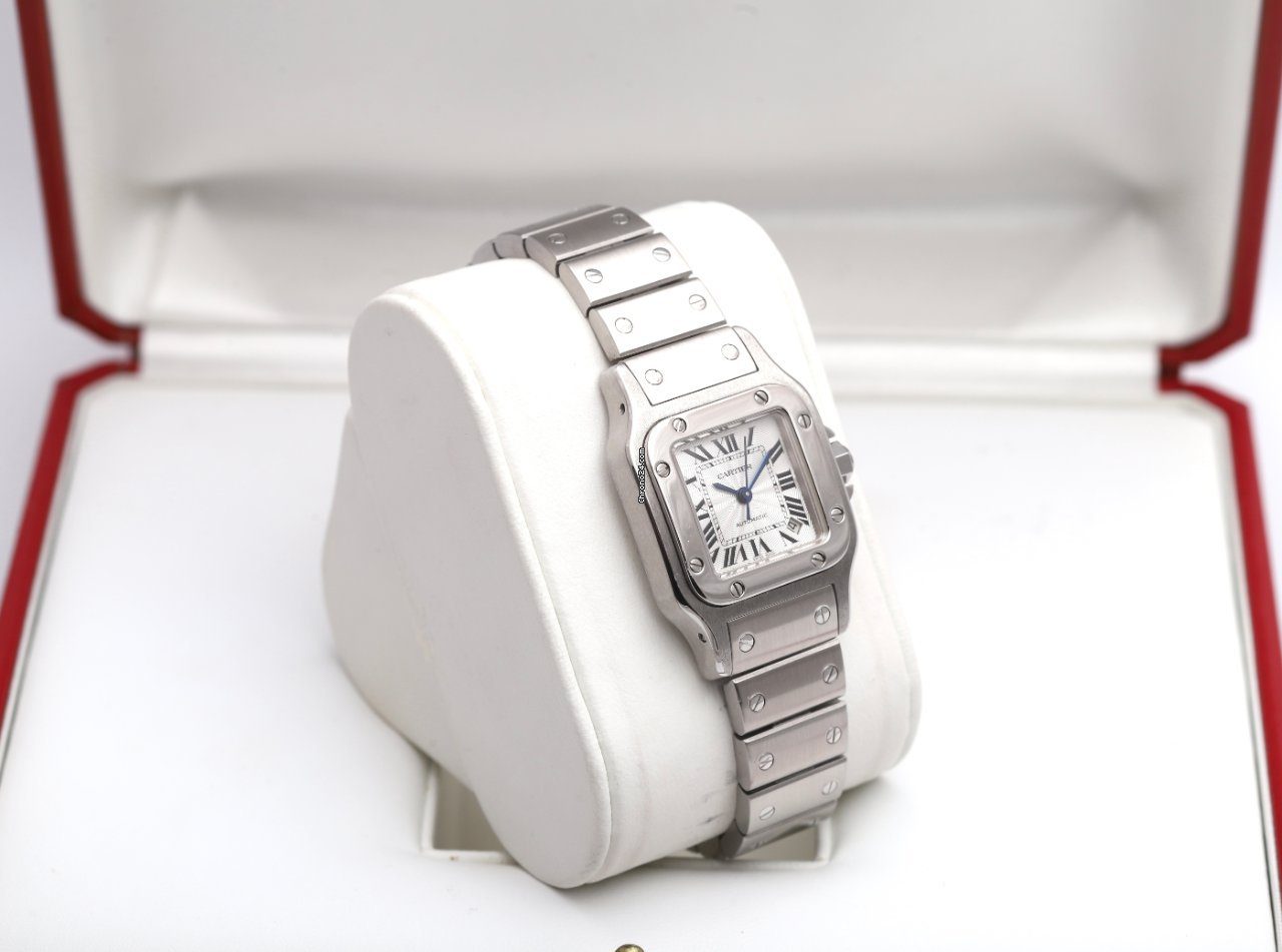 23450117-62apylhytkkstd3adcrnfho7-ExtraLarge Cartier Santos Steel 2003 Automatic Ladies Watch 2423