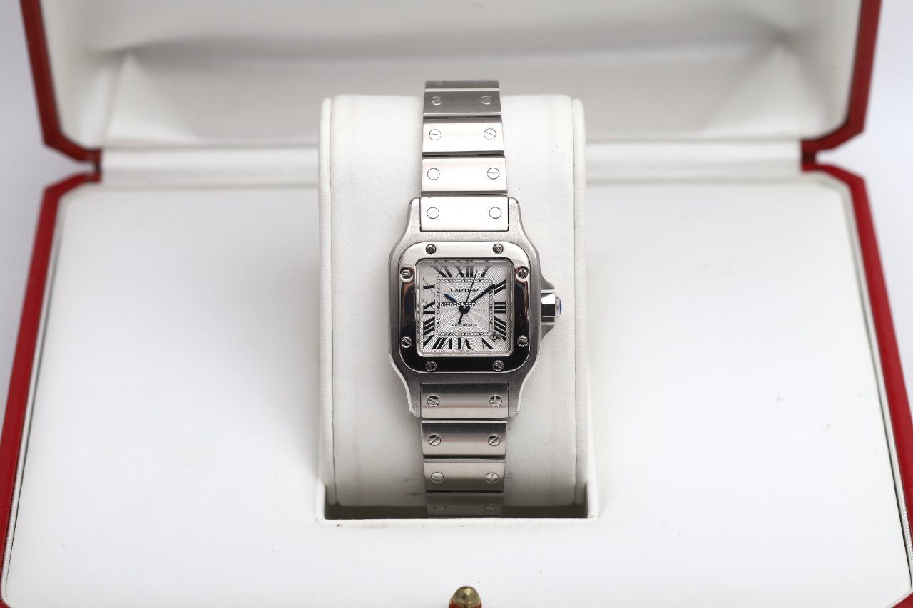 23450117-c3uo5feyg5zbdbin5xik8dr3-ExtraLarge Cartier Santos Steel 2003 Automatic Ladies Watch 2423
