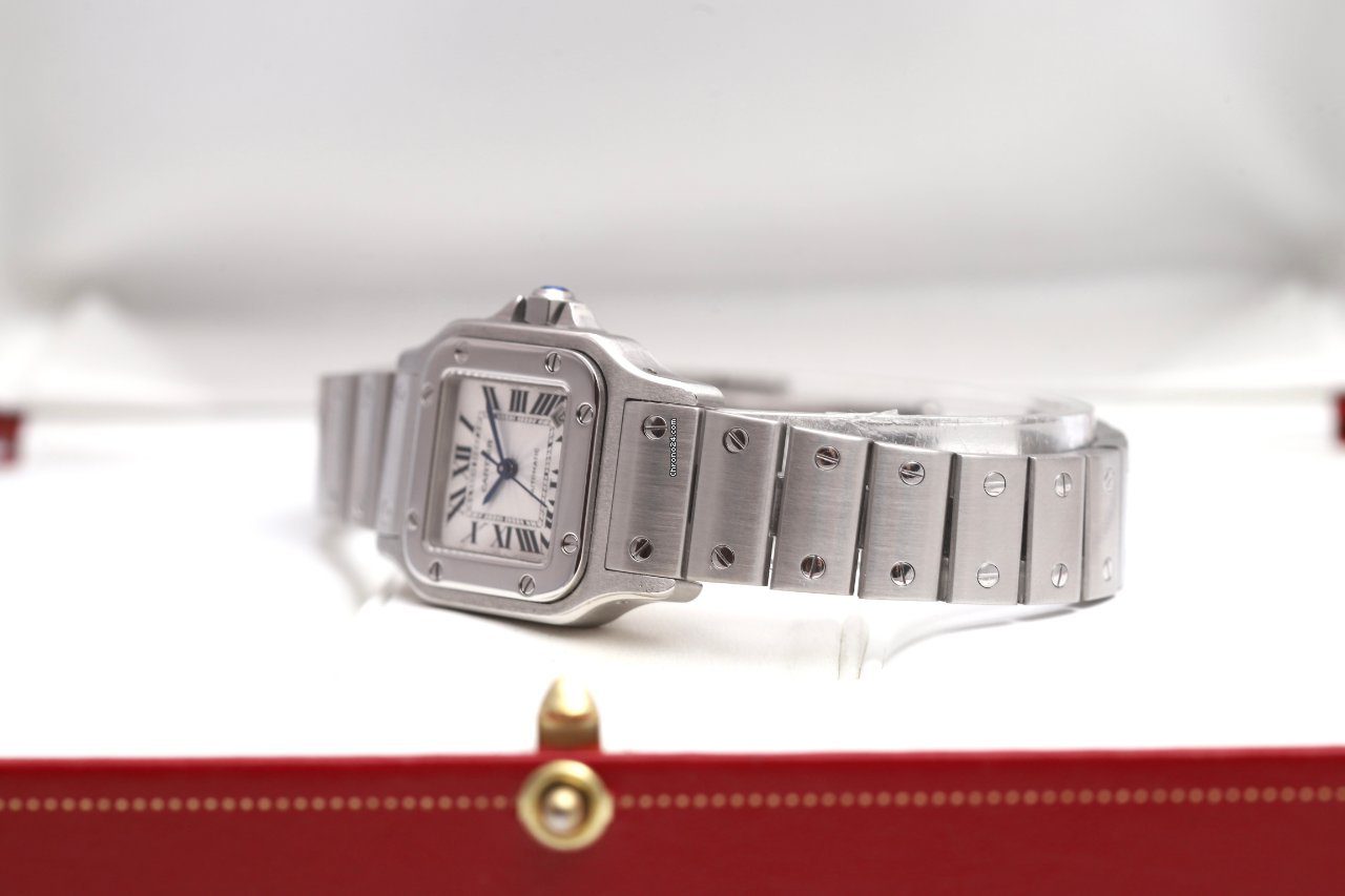 23450117-pax96l7o9f69kmo0jpwwxq85-ExtraLarge Cartier Santos Steel 2003 Automatic Ladies Watch 2423