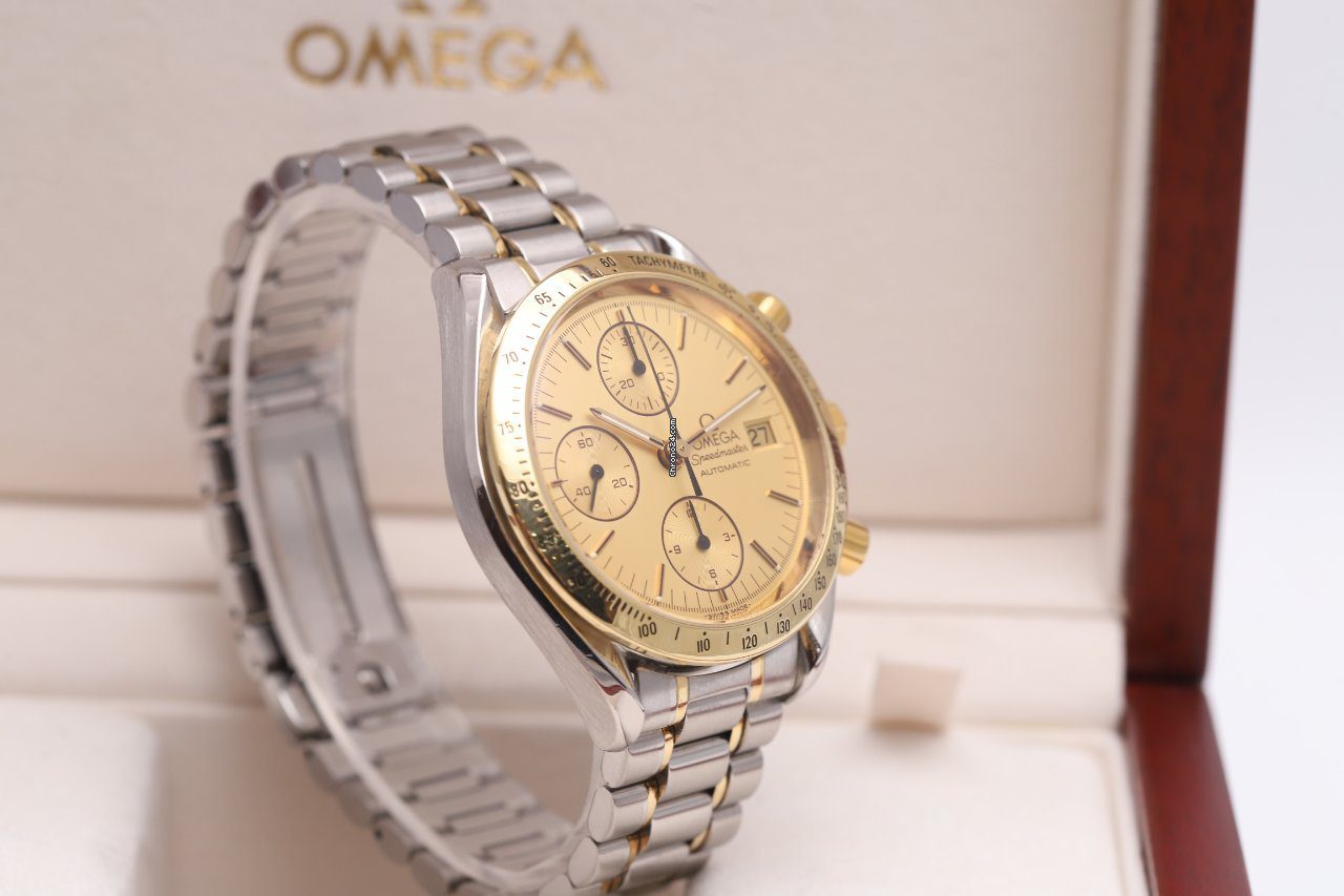 23463084-k0e72yiozdsz70imrprygbtf-ExtraLarge OMEGA Speedmaster Chronograph Steel & Gold Automatic Watch