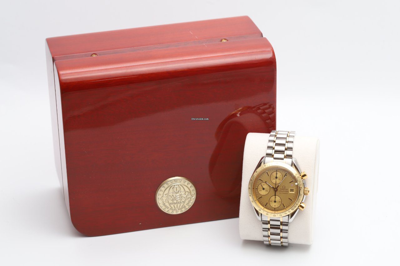 23463084-y08rhle157o18s4c1ig4fdsv-ExtraLarge OMEGA Speedmaster Chronograph Steel & Gold Automatic Watch
