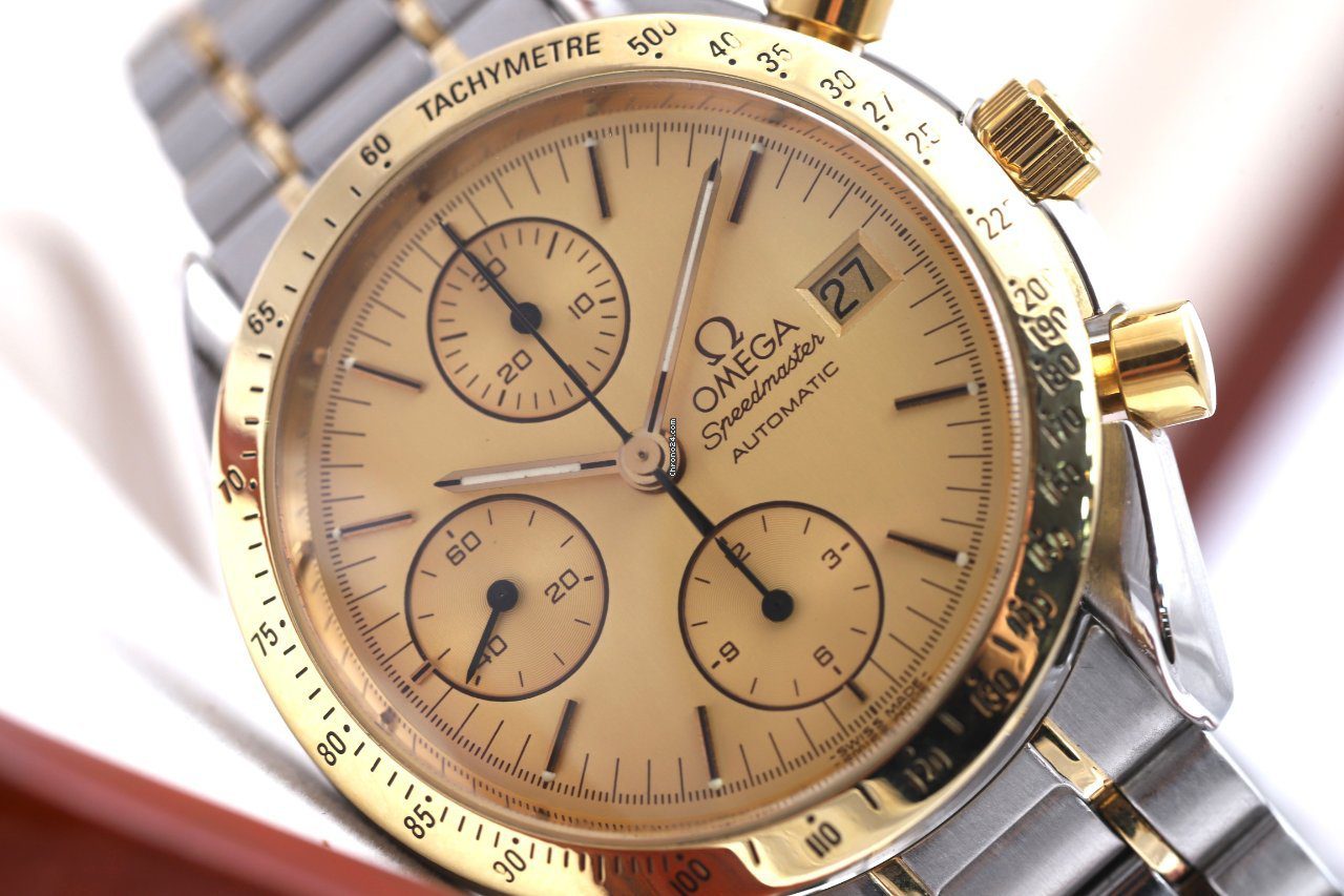 23463084-yhn2e193ddswgikqe5bmqyks-ExtraLarge OMEGA Speedmaster Chronograph Steel & Gold Automatic Watch