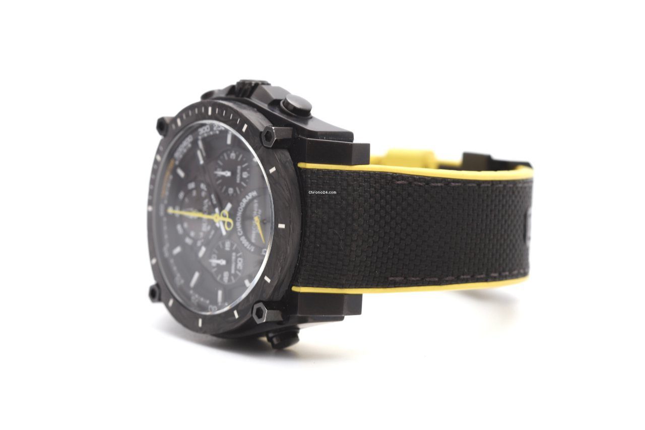 Bulova Precisionist Champlain Chronograph Carbon Bezel Quartz Watch 98B312