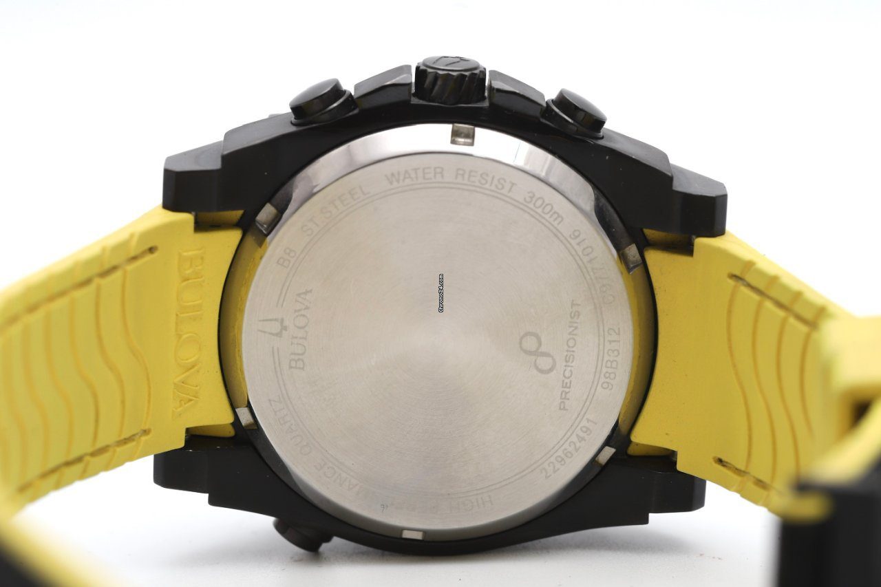 Bulova Precisionist Champlain Chronograph Carbon Bezel Quartz Watch 98B312