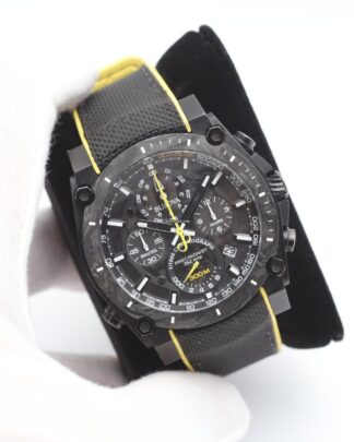 Bulova Precisionist Champlain Chronograph Carbon Bezel Quartz Watch 98B312