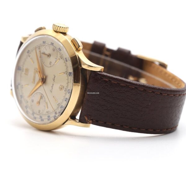 Eberhard & Co Extra-fort Chronograph 18K Yellow Gold Manual Wind Watch 1602-156