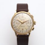 Eberhard & Co Extra-fort Chronograph 18K Yellow Gold Manual Wind Watch 1602-156