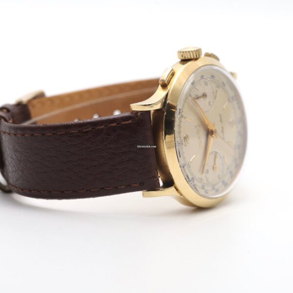 Eberhard & Co Extra-fort Chronograph 18K Yellow Gold Manual Wind Watch 1602-156