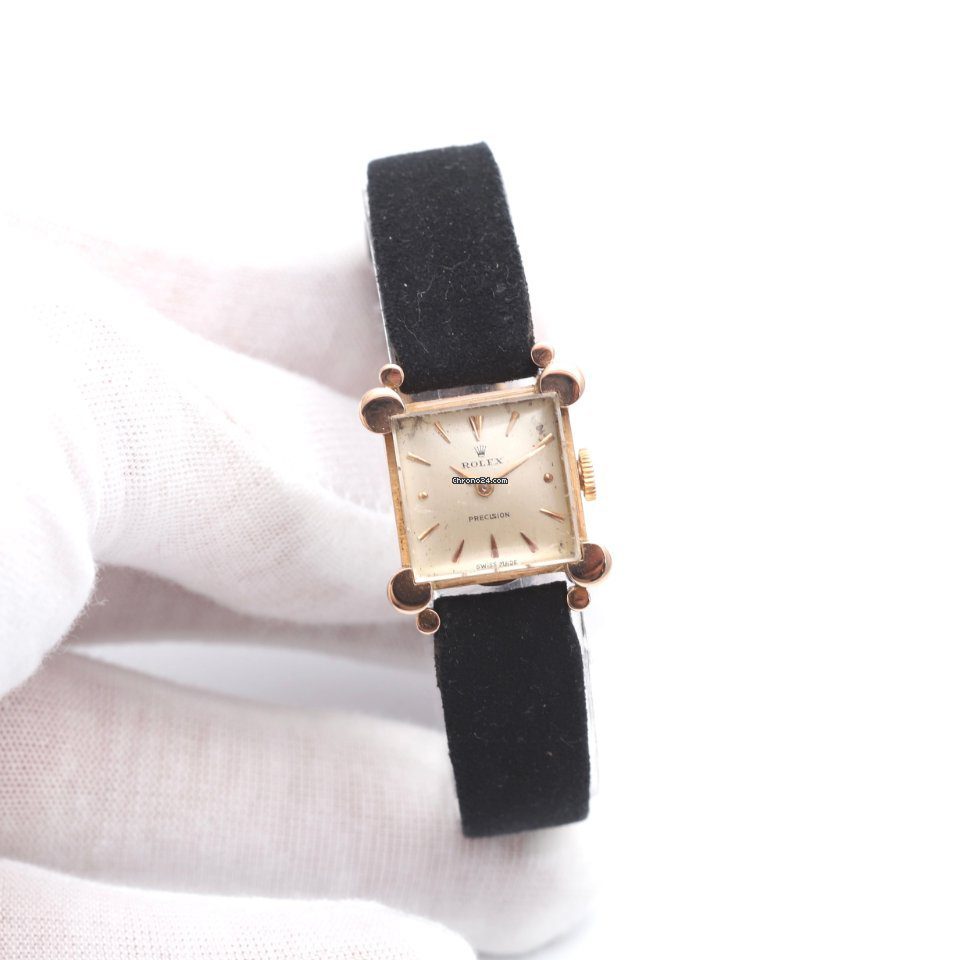 Rolex Precision 18K Yellow Gold Ladies Manual Wind Watch