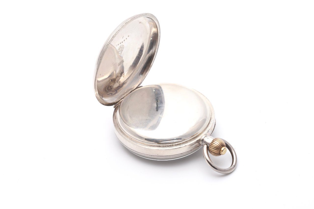 Reid & Sons Chronograph Silver Rare 1900s Pocket Watch with OMEGA Movement