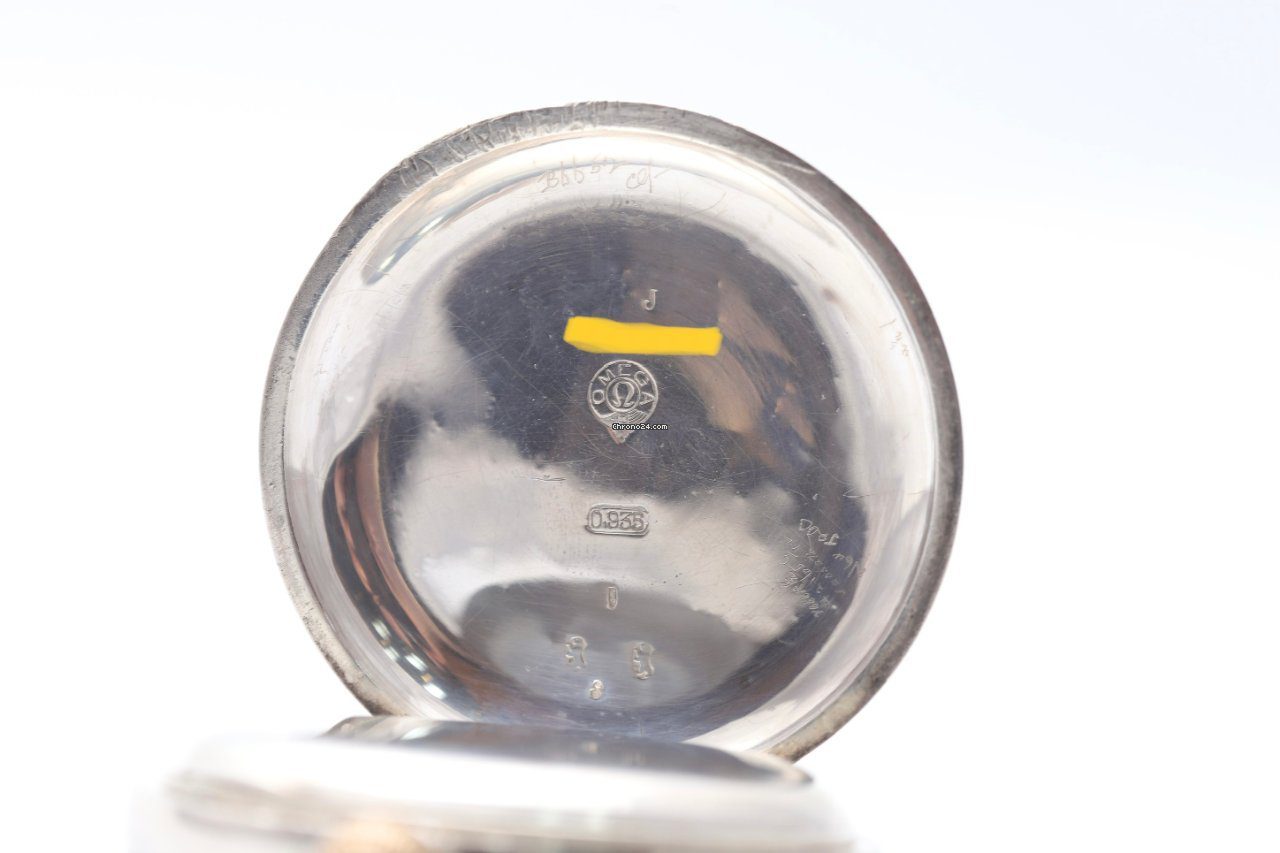 Reid & Sons Chronograph Silver Rare 1900s Pocket Watch with OMEGA Movement