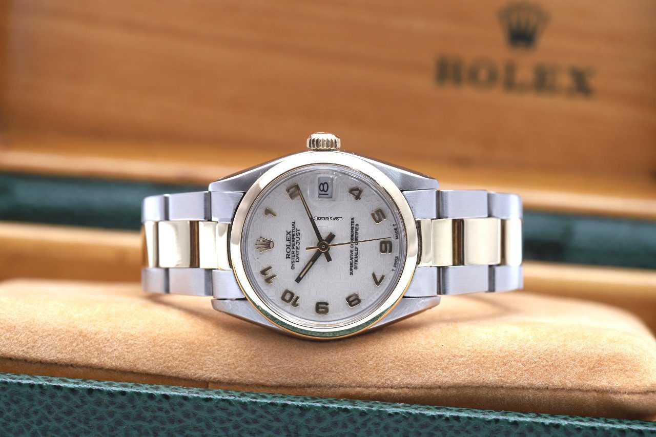 Rolex Datejust 31 Steel & Gold Jubilee Dial Automatic Watch 6824
