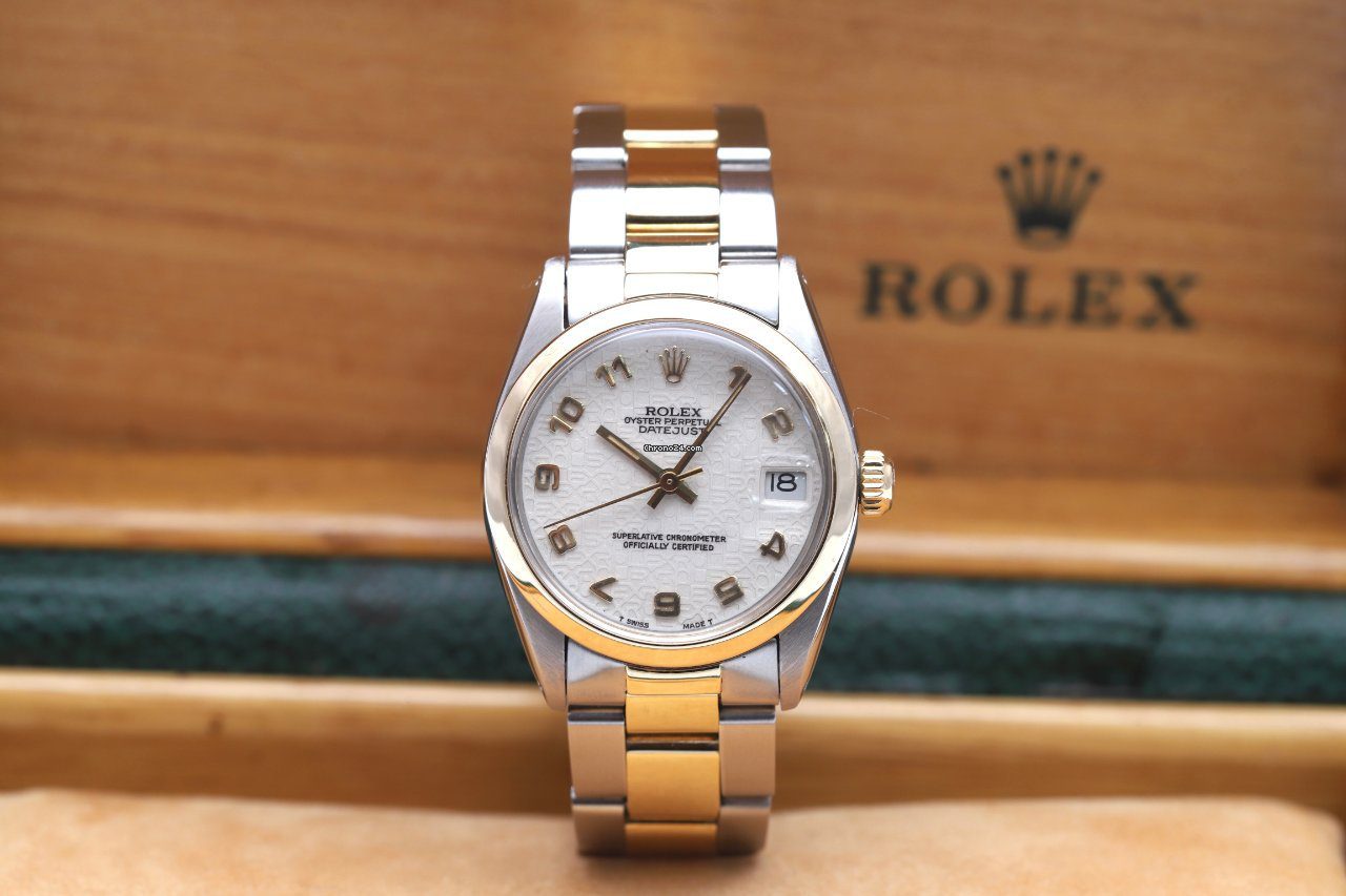 Rolex Datejust 31 Steel & Gold Jubilee Dial Automatic Watch 6824