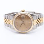 Rolex Datejust 36 Bronze Dial Steel & Gold Automatic Watch 16013