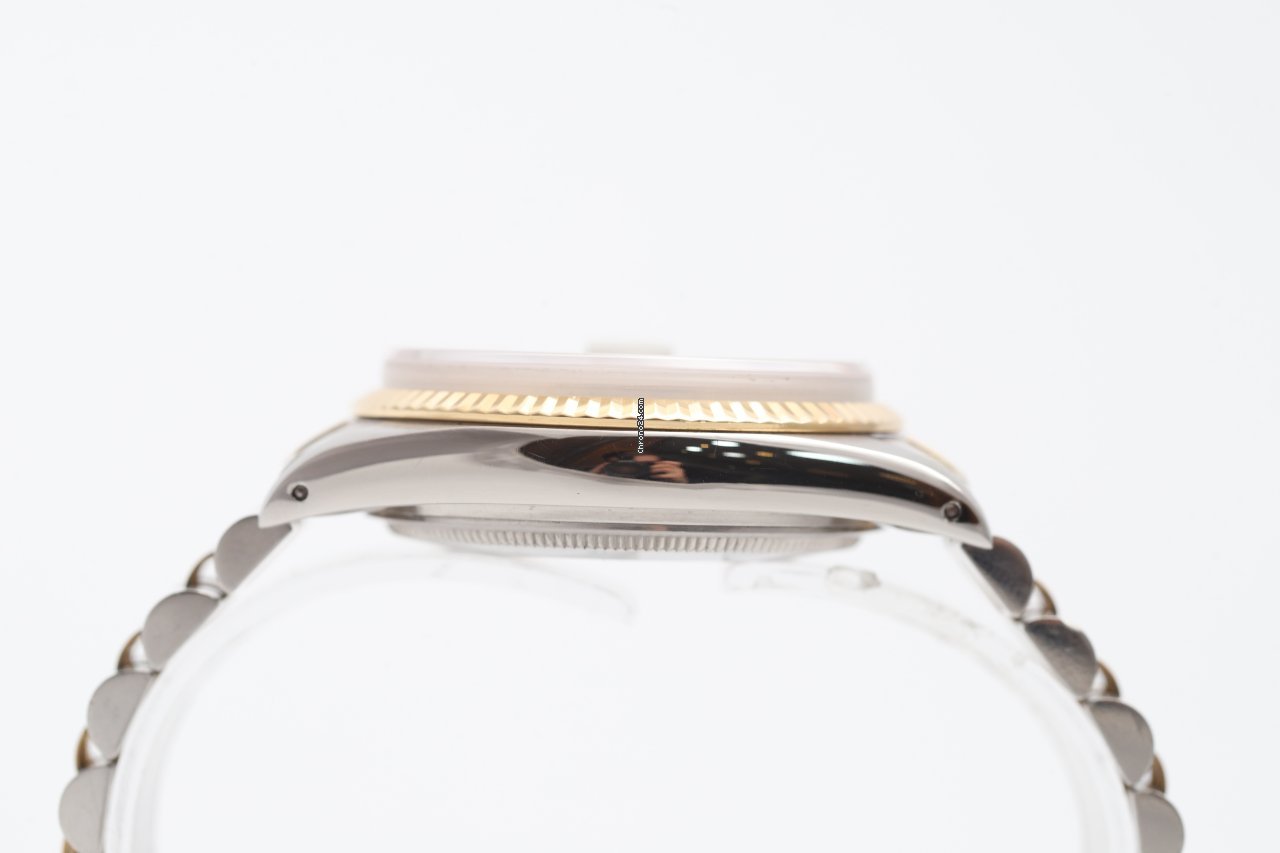 Rolex Datejust 36 Bronze Dial Steel & Gold Automatic Watch 16013