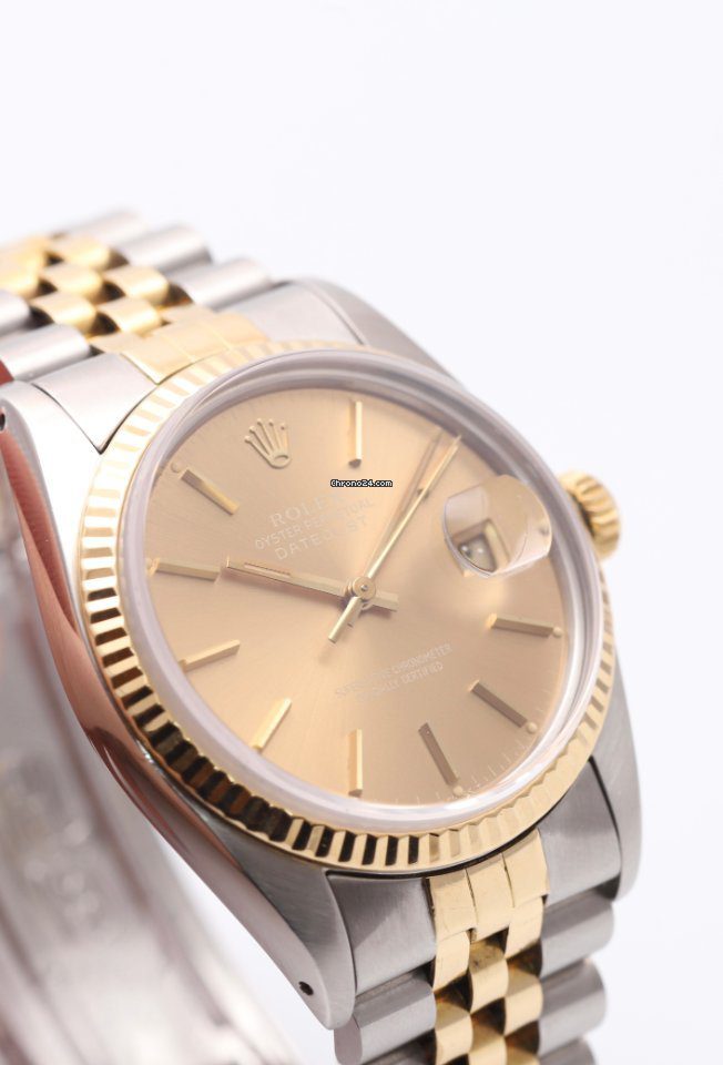 Rolex Datejust 36 Bronze Dial Steel & Gold Automatic Watch 16013