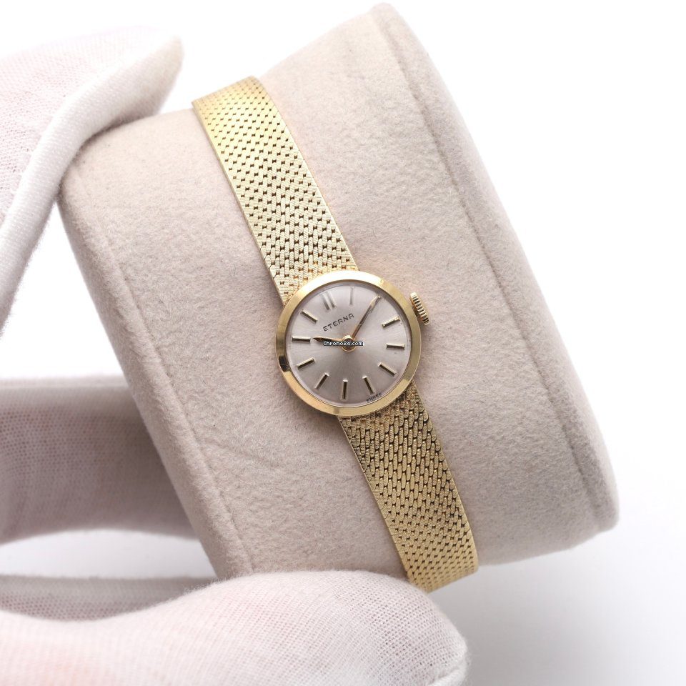 Eterna Vintage 14K Yellow Gold 1970s Ladies Manual Wind Watch