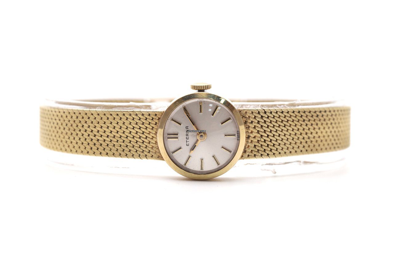 Eterna Vintage 14K Yellow Gold 1970s Ladies Manual Wind Watch
