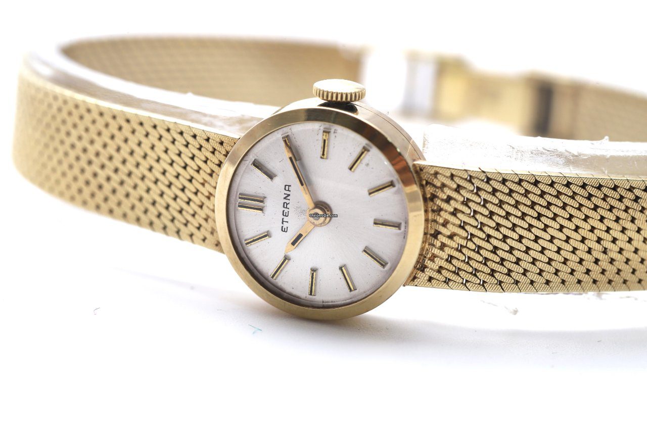 Eterna Vintage 14K Yellow Gold 1970s Ladies Manual Wind Watch