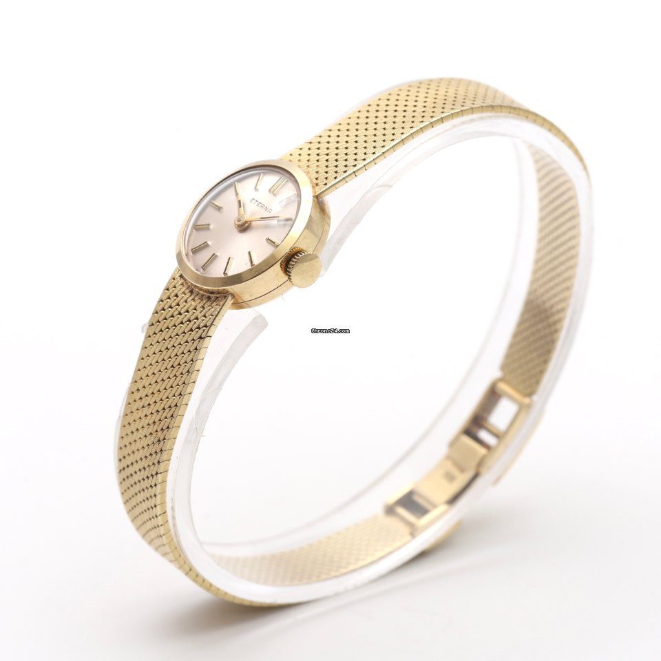 Eterna Vintage 14K Yellow Gold 1970s Ladies Manual Wind Watch
