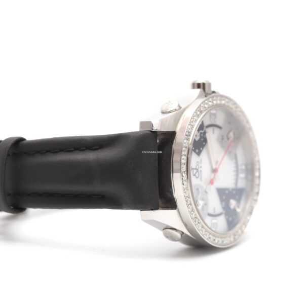 Jacob & Co Five Time Zones Diamond Bezel and Mother of Pearl Dial Quartz Watch