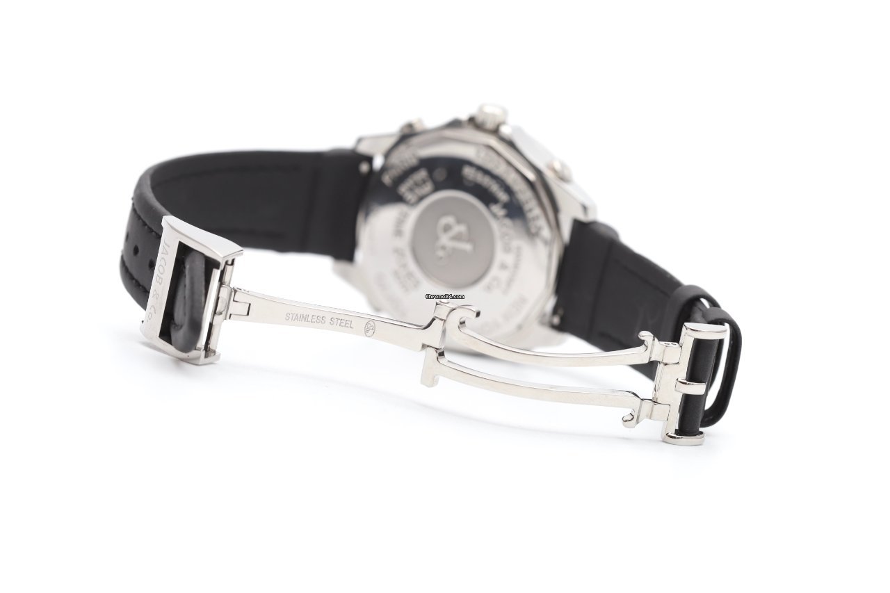 Jacob & Co Five Time Zones Diamond Bezel and Mother of Pearl Dial Quartz Watch