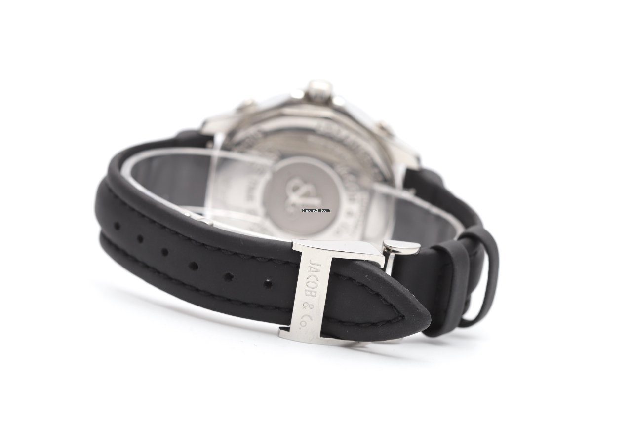 Jacob & Co Five Time Zones Diamond Bezel and Mother of Pearl Dial Quartz Watch