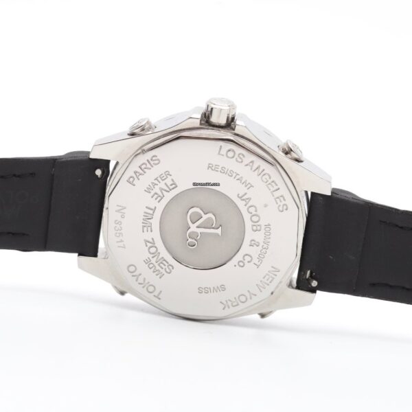 Jacob & Co Five Time Zones Diamond Bezel and Mother of Pearl Dial Quartz Watch