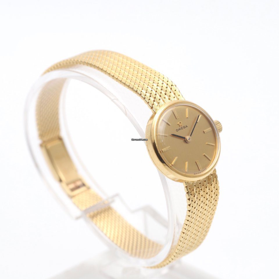 OMEGA Vintage 18K Yellow Gold 1970s Manual Wind Ladies Watch