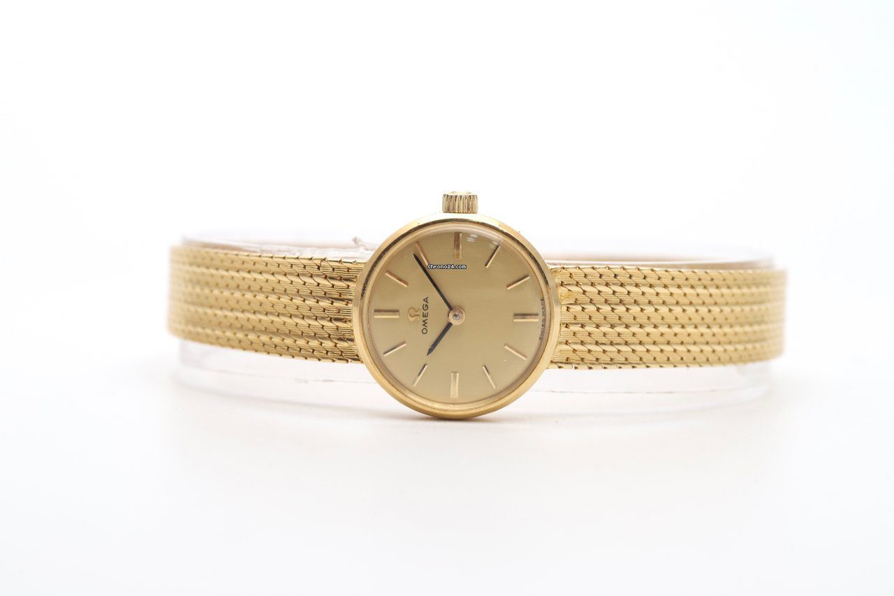 OMEGA Vintage 18K Yellow Gold 1970s Manual Wind Ladies Watch