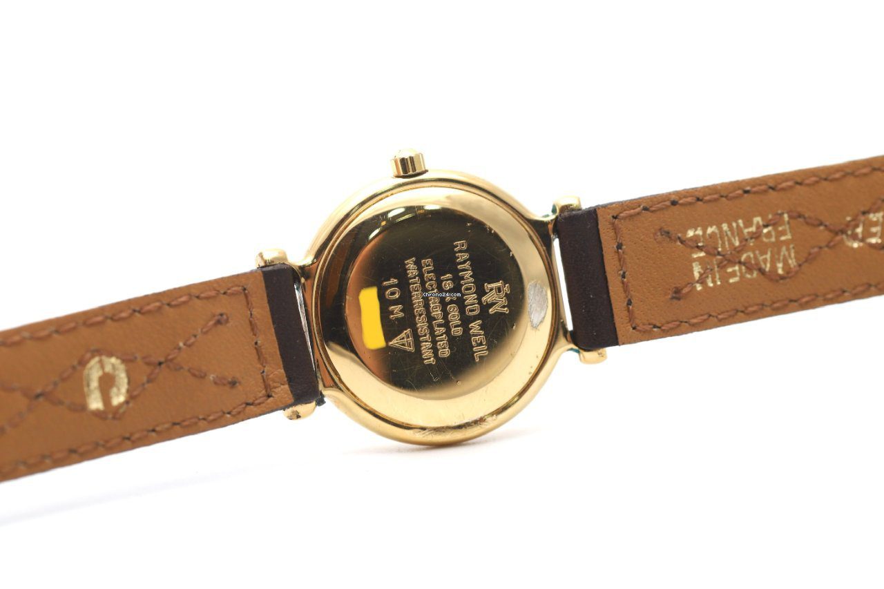 23843519-8ypaohrlpbaugryc8wrt9ipv-ExtraLarge Raymond Weil Traditional 18K Gold Plated ladies Quartz Watch 9936